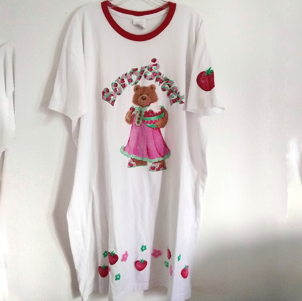 Simply Basic Berry Sweet Glitter Night Lounge Sleep Dress One Size